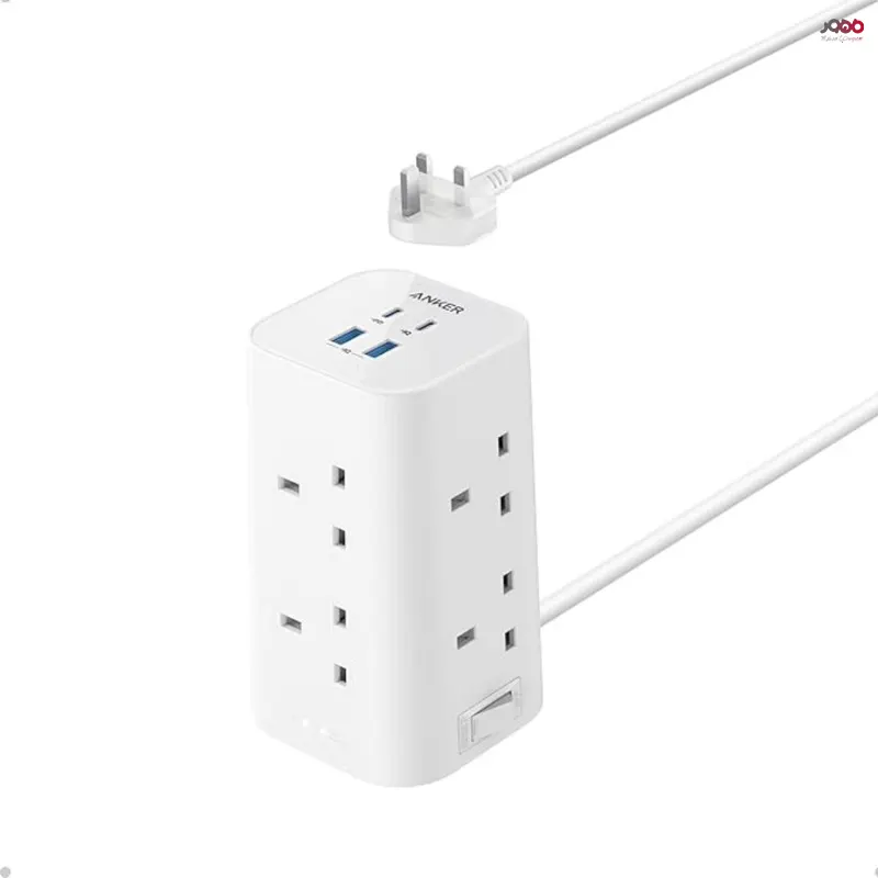 چندراهی برق انکر مدل A9185 ظرفیت ۱۲ کاره با پورت USB